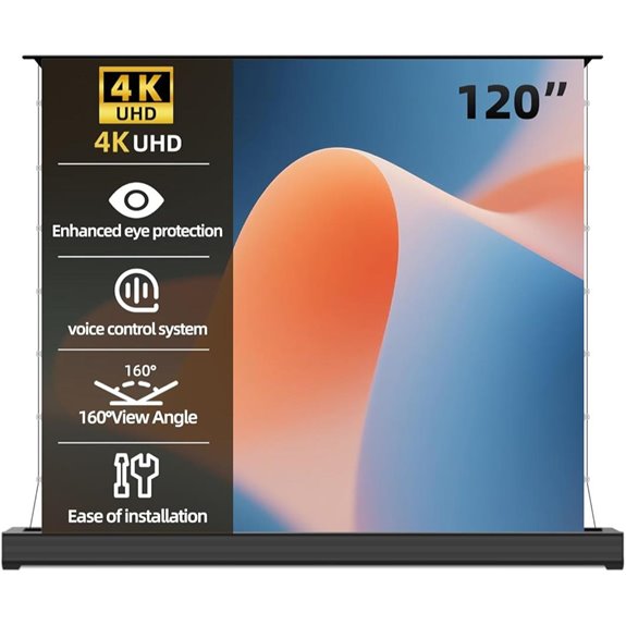 120 Motorized Matte White Projector Screen