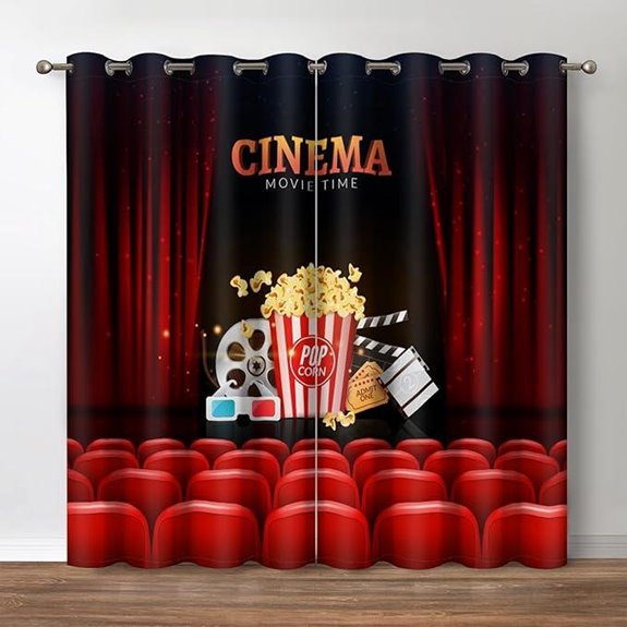 Jekeno Movie Clapboard Blackout Curtains 2 Panels