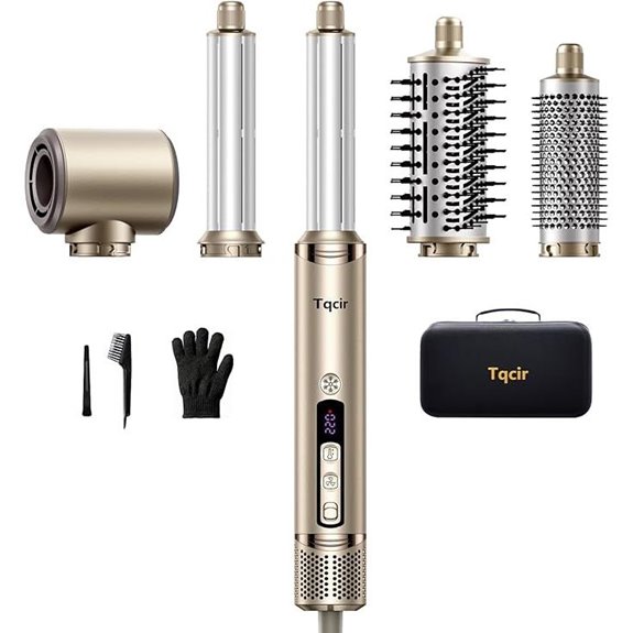 5-in-1 Hair Dryer Brush with Curlers and Storage