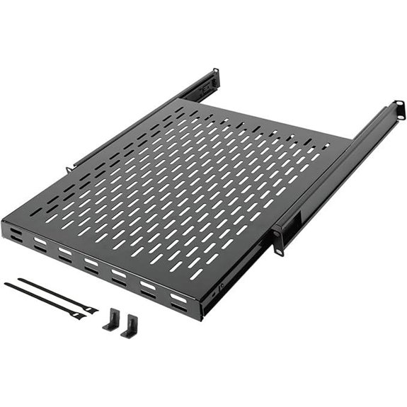 Tecmojo 1U Sliding Rack Shelf for Network Equipment