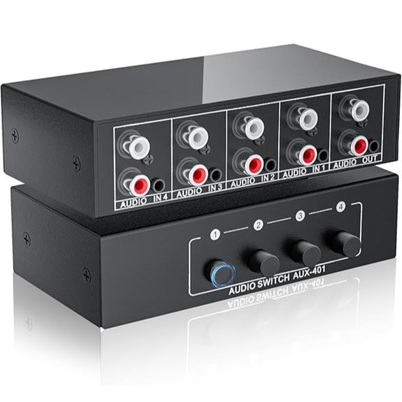 BolAAzuL 4-in-1 Stereo Audio Switcher (No Power)