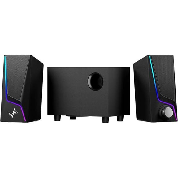 Nylavee 2.1 PC Speakers with Subwoofer and Lighting