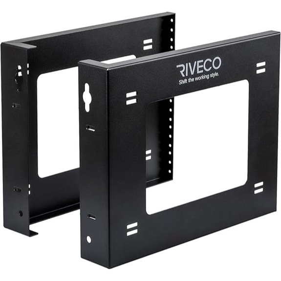 RIVECO 6U Open Frame Wall & Desktop Mount Rack