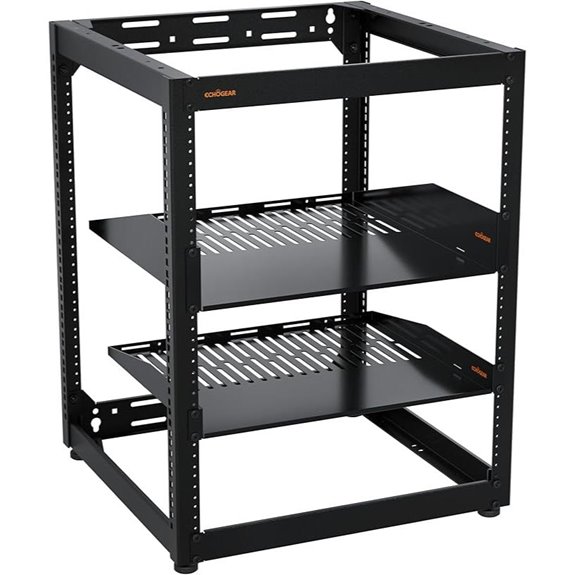 ECHOGEAR 15U Open Frame Server & AV Rack