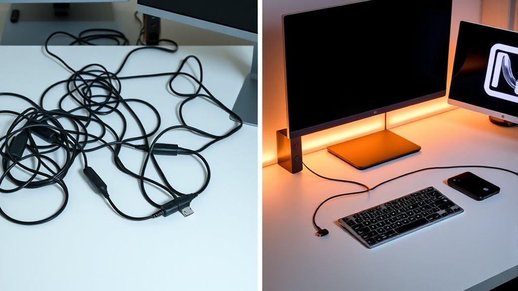 organize cables enhance workspace