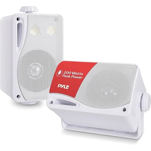 Pyle 3-Way Indoor/Outdoor Wall Mount Speakers Set