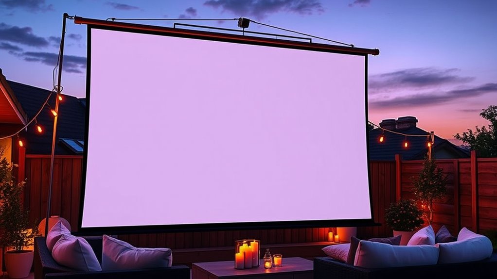 outdoor projector screen considerations