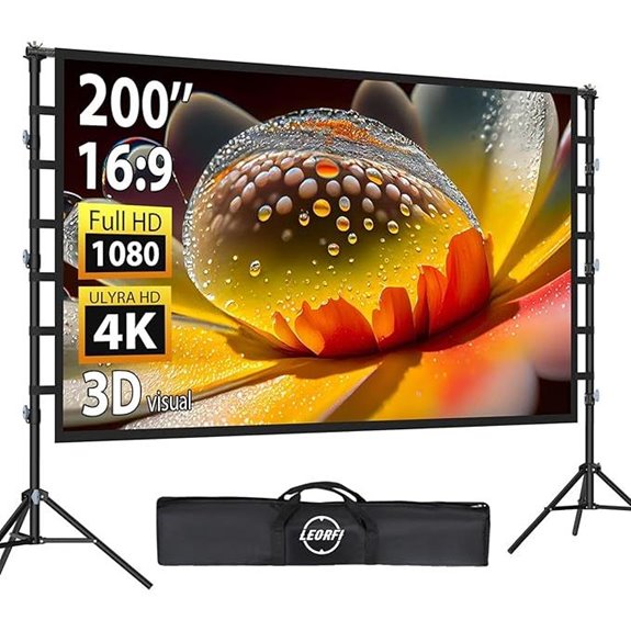 LEORFI 200 Outdoor Projector Screen with Stand