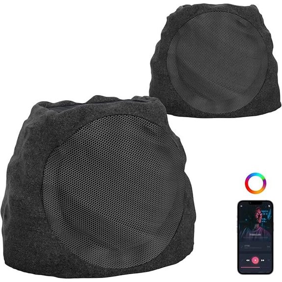 Wireless Waterproof Outdoor Bluetooth Rock Speakers (2 Pack)