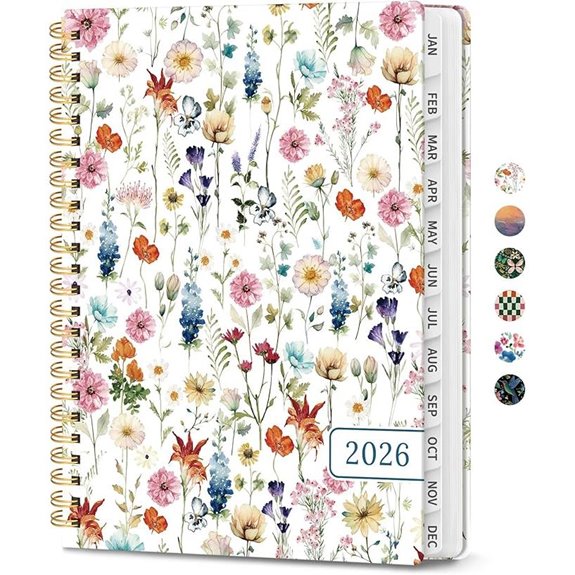 2026 Weekly & Monthly Planner with Tabs
