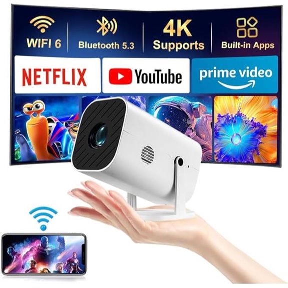 Mini WiFi Bluetooth 1080P Portable Movie Projector