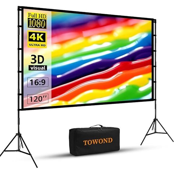 Towond 120-Inch Portable Indoor/Outdoor Projector Screen