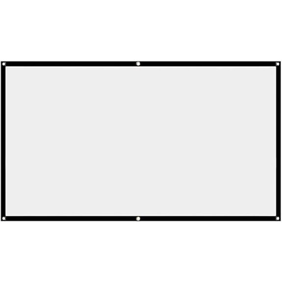 Foldable White Projector Screen with 16:9 Aspect Ratio