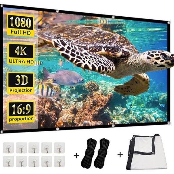 HUANYINGBJB 110 Foldable 4K HD Projector Screen