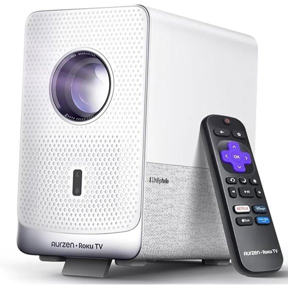 Aurzen Roku Smart Mini Projector with Dolby Audio