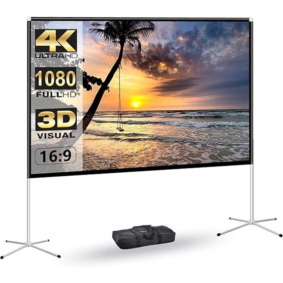 Portable Outdoor 80 4K Projector Screen with Stand