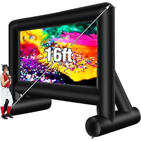 Inflatable Movie Screen with Blower for Outdoor Use