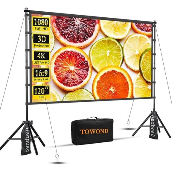 TOWOND 120 Portable Outdoor Projector Screen