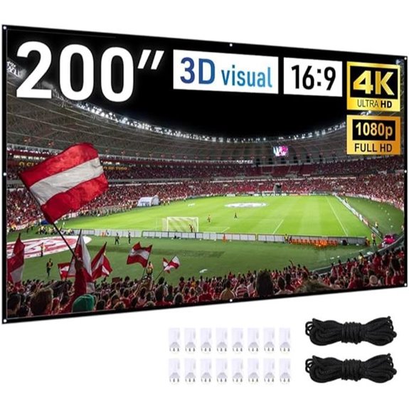 Japard 200 Outdoor Projector Screen Foldable & Wall Mount