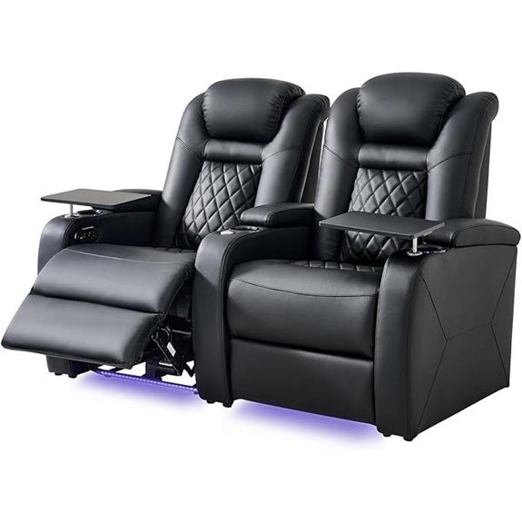 Home Theater Seating with Power Recline and USB