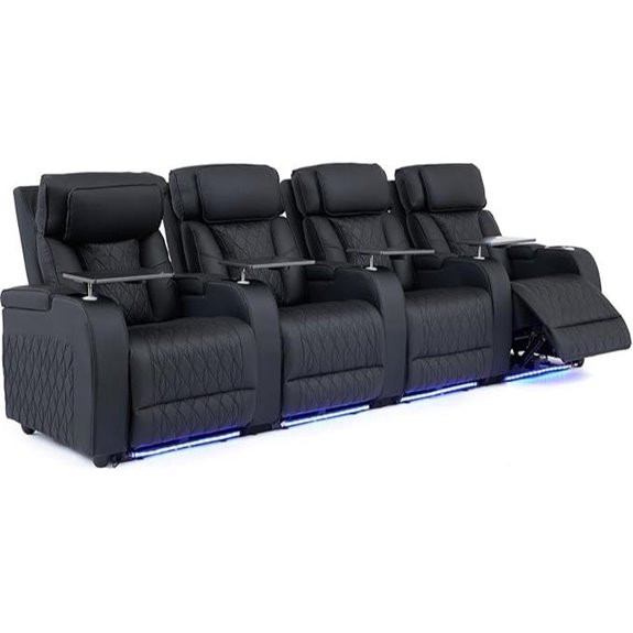 Home Theater Recliner Sofa with Power & USB