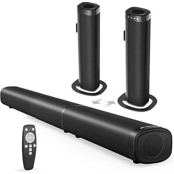 100W Bluetooth Sound Bar with Detachable Home Speaker