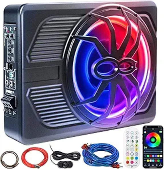 1000W Car Subwoofer with App Control and Light