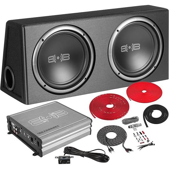 BELVA 1000W Dual 10 Car Subwoofer Kit