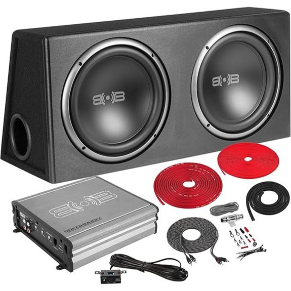 BELVA 1200W Dual 12 Car Subwoofer Kit