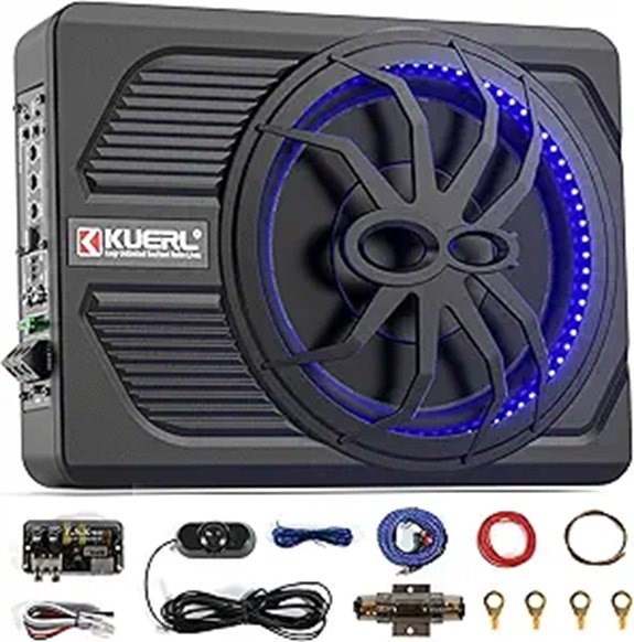 800W 10” Slim Car Subwoofer with LED Lights