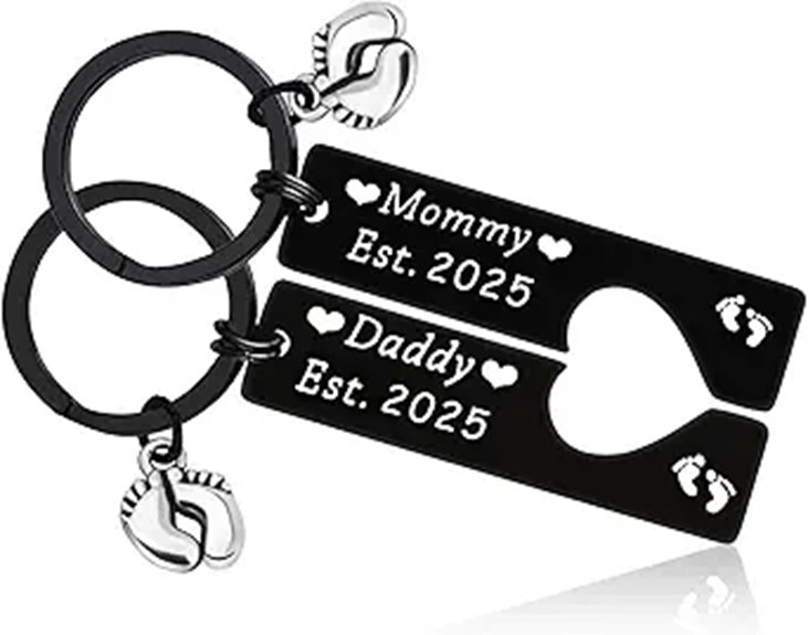 Pregnancy Announcement Keychain Gift Set for Parents