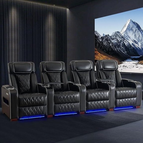 Luxury Home Theater Seating with Recliners and Features