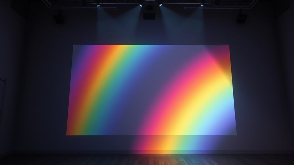projector rainbow streaks explained