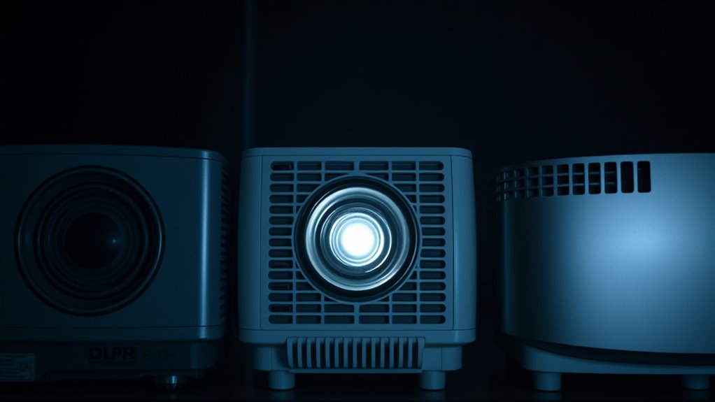 quiet efficient projector operation