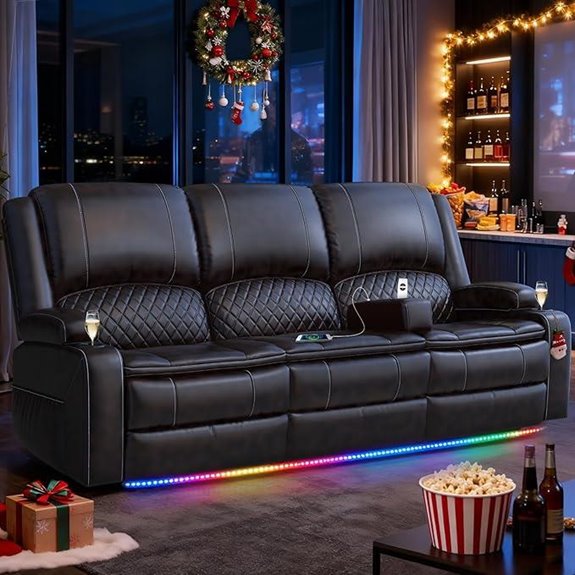 Redesigned 3-Seater Recliner Sofa with Storage and USB