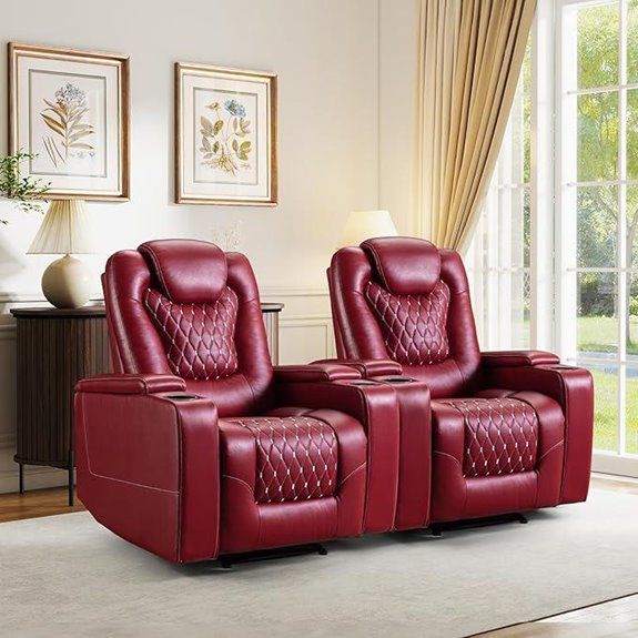 ANJ Power Recliner Chairs with USB and Cup Holders