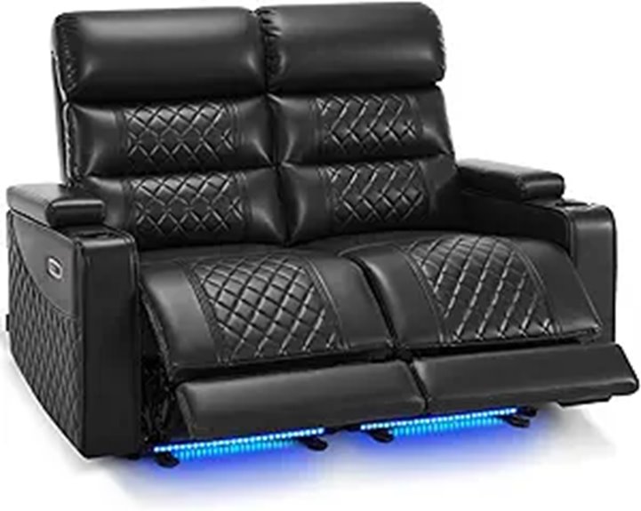 MCombo Power Loveseat Recliner with USB & LED