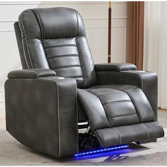 Power Zero Gravity Recliner with USB & LED Light