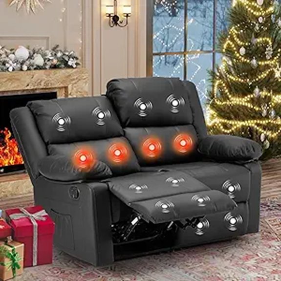 YODOLLA Home Theater Reclining Sofa with Massage