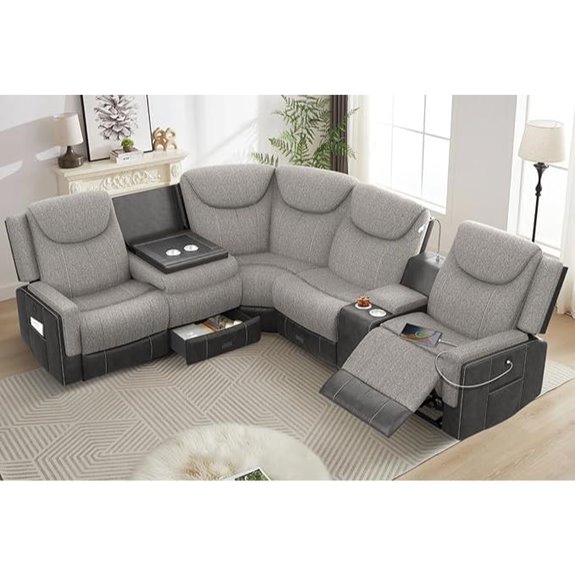 reclining sectional with storage