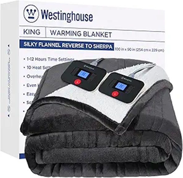Westinghouse King Electric Heated Blanket Reversible