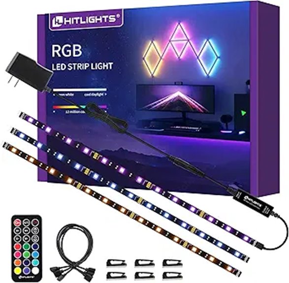 Hitlights RGB LED Strip Lights Kit with Remote