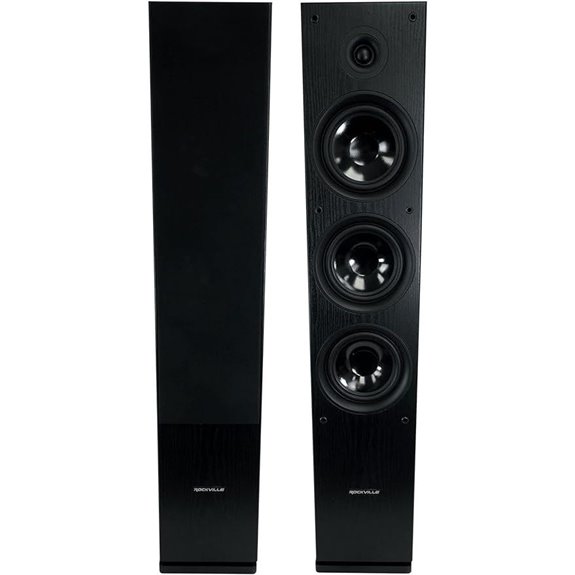 Rockville RockTower 68B 6.5 3-Way Home Tower Speakers