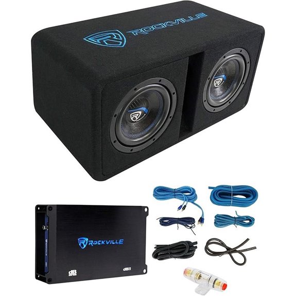 Rockville DK58 8 Car Subwoofer Package with Amp