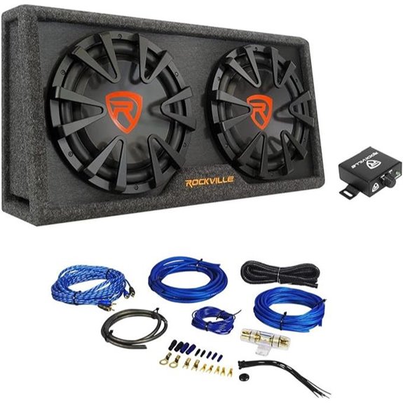 Rockville Car Audio Bundle with Dual 12 Subwoofers