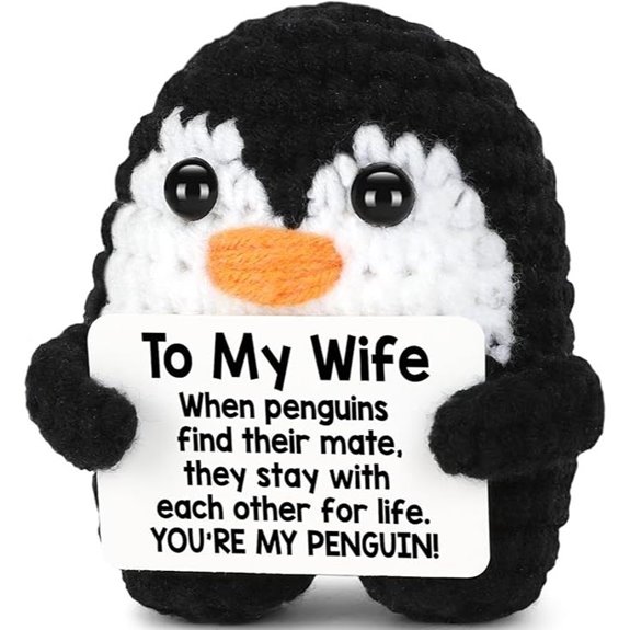 romantic handmade penguin gift