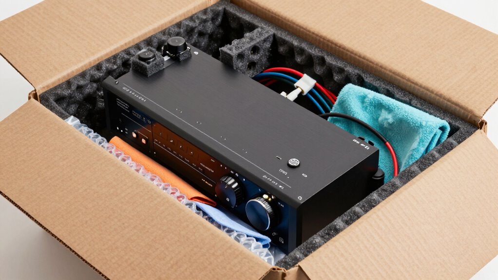 secure av gear carefully