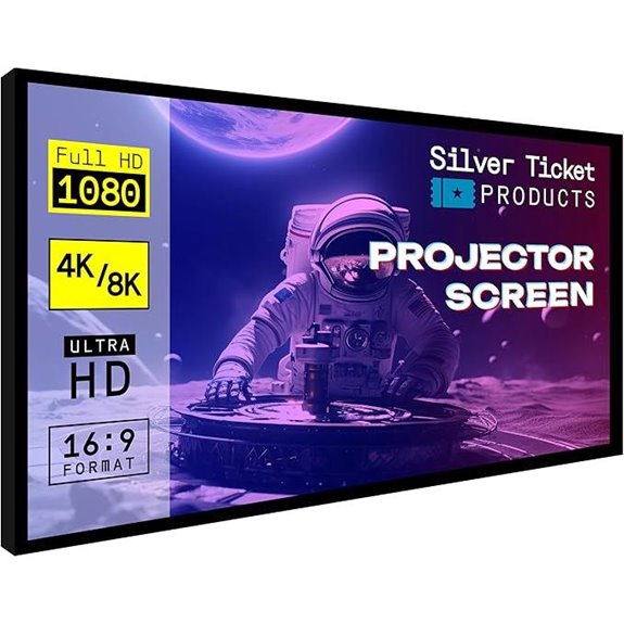 silver fixed frame screen