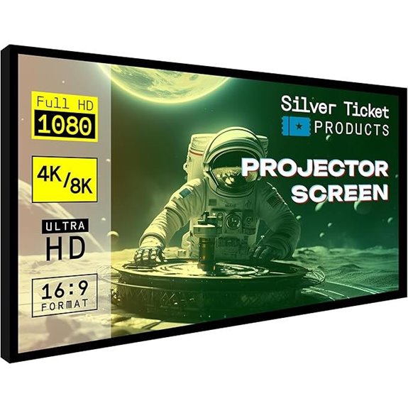 Silver Ticket STR Series 6-Piece Wall-Mounted Projection Screen