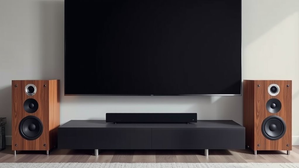 simple space saving audio setup